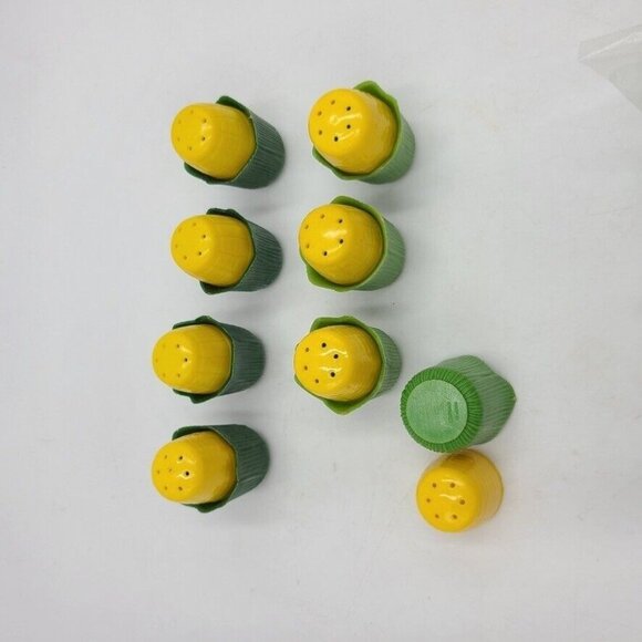 Vintage Green Corn Cob Holder Plates Salt Pepper Skewers Butter Spread Lot 38 - Picture 9 of 10